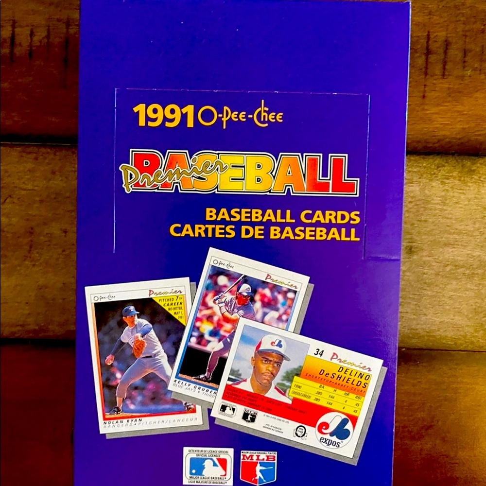 1991 O-PEE-CHEE PREMIER MLB Baseball factory box